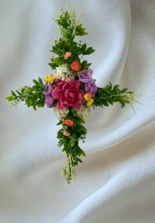 Christian Wall Art: Door Wreath, Jesus, Catholic Gift, Spring Wreath, Church, Wedding Decorations