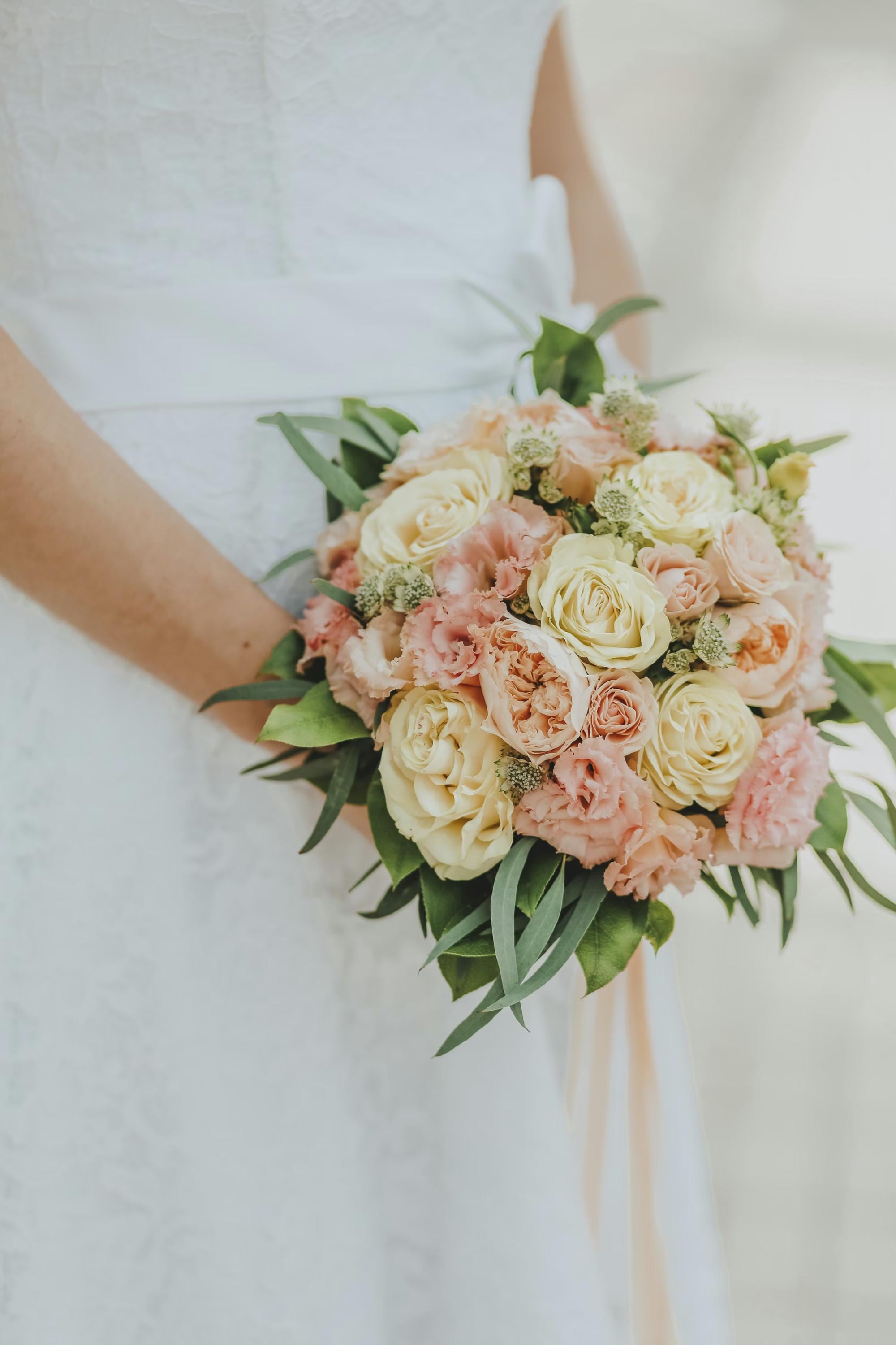 Pastel Wildflower Classic Bridal Bouquet, Spring Wedding Bouquet, Bride Flower Bouquet, Poppy, Daisy, Roses, Carnation, Lily, Hydrangea