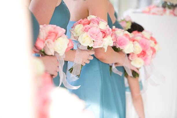Pastel Wildflower Classic Bridesmaid Bouquet, Spring Wedding Bouquet, Flower Bouquet, Poppy, Daisy, Rose, Carnation, Lily, Hydrangea, Daisy