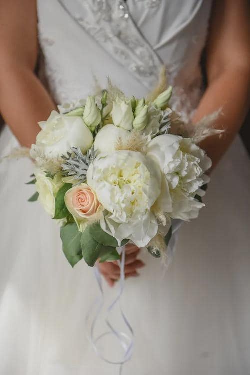 Pastel Wildflower Classic Bridal Bouquet, Spring Wedding Bouquet, Bride Flower Bouquet, Poppy, Daisy, Roses, Carnation, Lily, Hydrangea